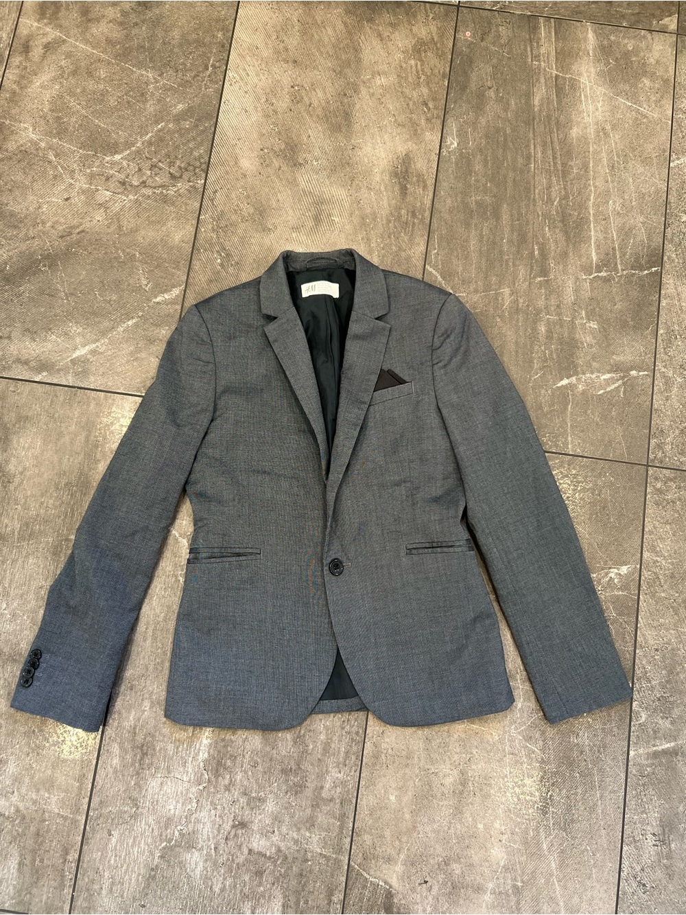 H&M Gray Single-Button Blazer size 8/9Y